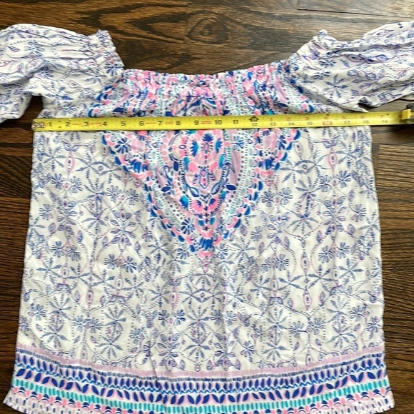Lilly Pulitzer Nevie Top Resort White Time To Shine - Picture 7 of 10